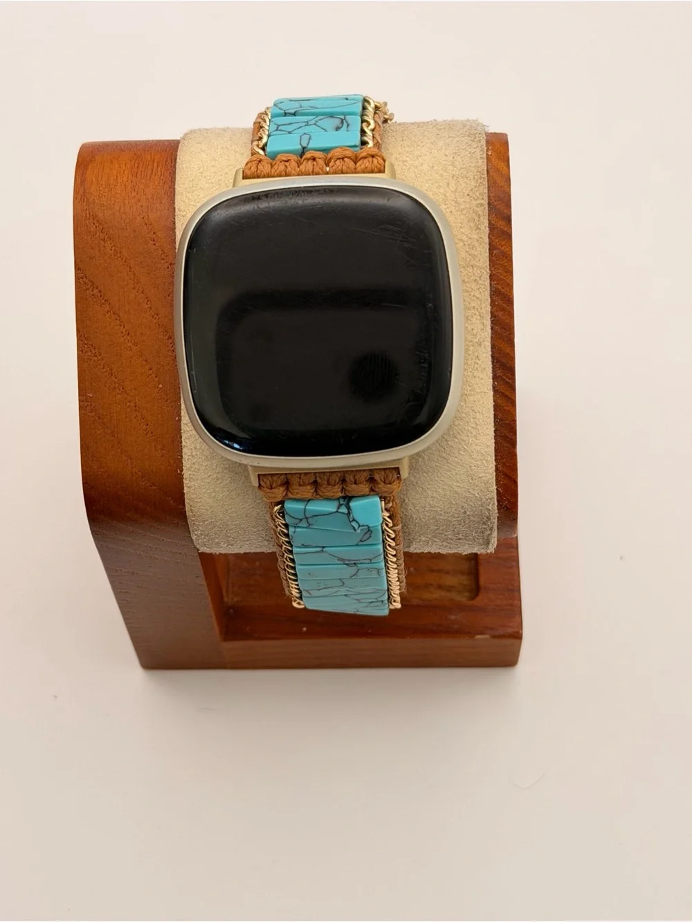 Fitbit Versa 3, Fitness Tracker, Charger Included, Gold/light Blue Band